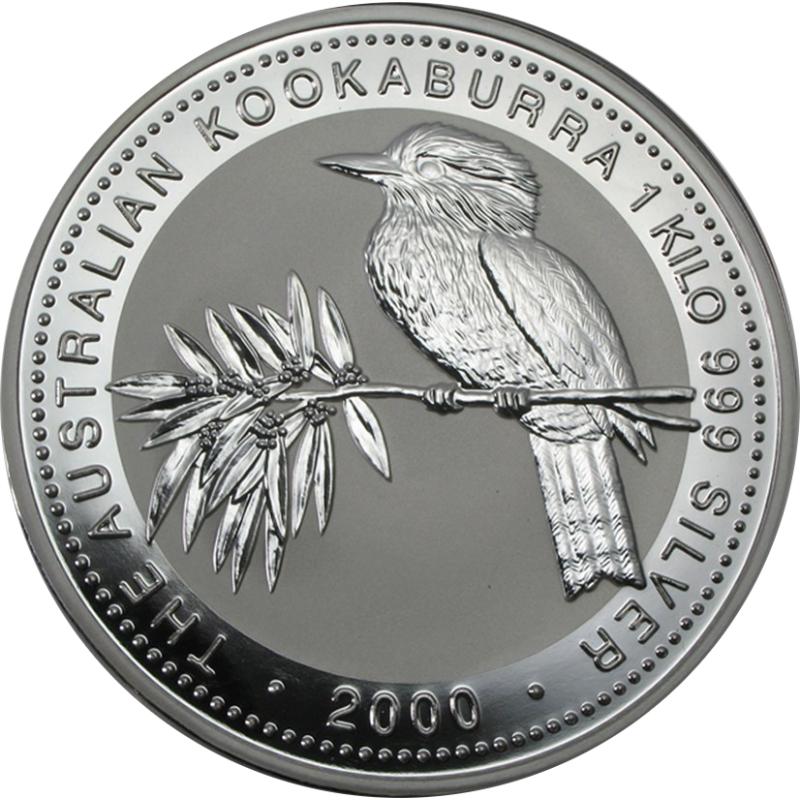 10 uncí stříbrná mince Austrálie Kookaburra 2000