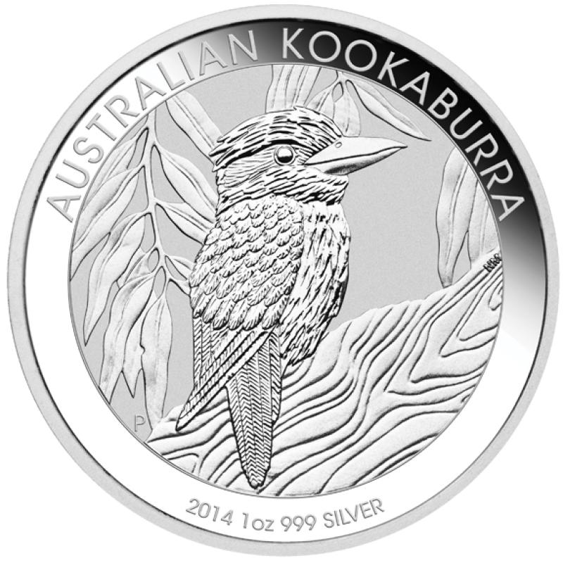 1 unce stříbrná mince Austrálie Kookaburra 2014