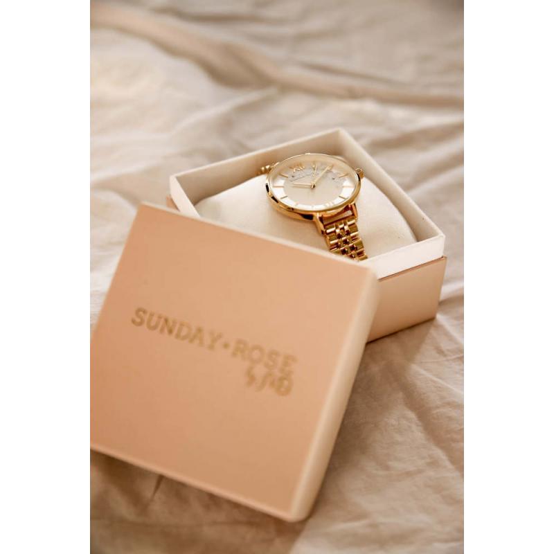 Dámske náramkové hodinky JVD SUNDAY ROSE Spirit GOLD SUN-S13