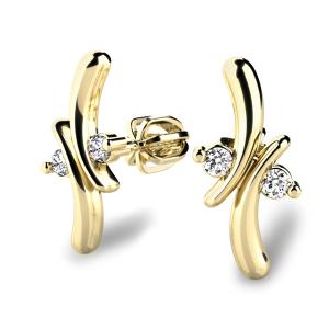 Náušnice  AU 585/1000 přírodní diamanty 0,060ct G/ Si 1,40 gr G1085104