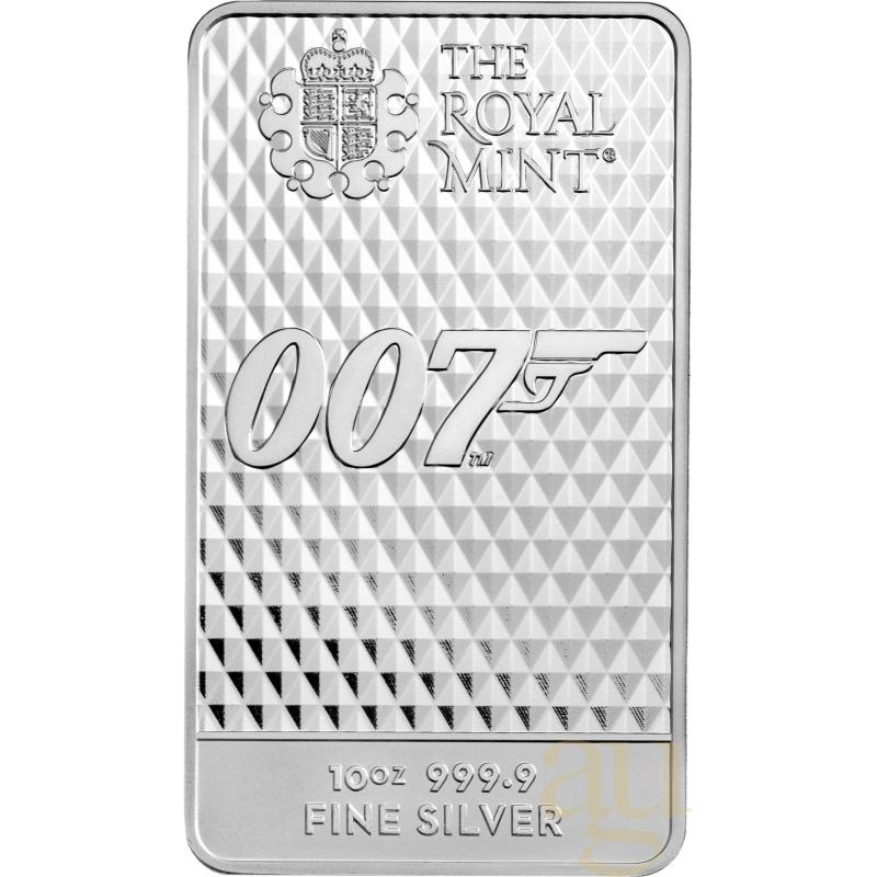 10 uncí stříbrný slitek The Royal Mint - James Bond 007 - Diamonds Are Forever