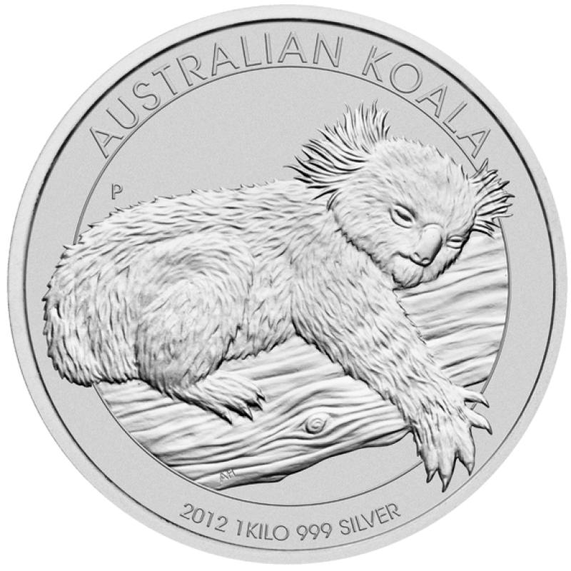 1 kilogram stříbrná mince Austrálie Koala 2012