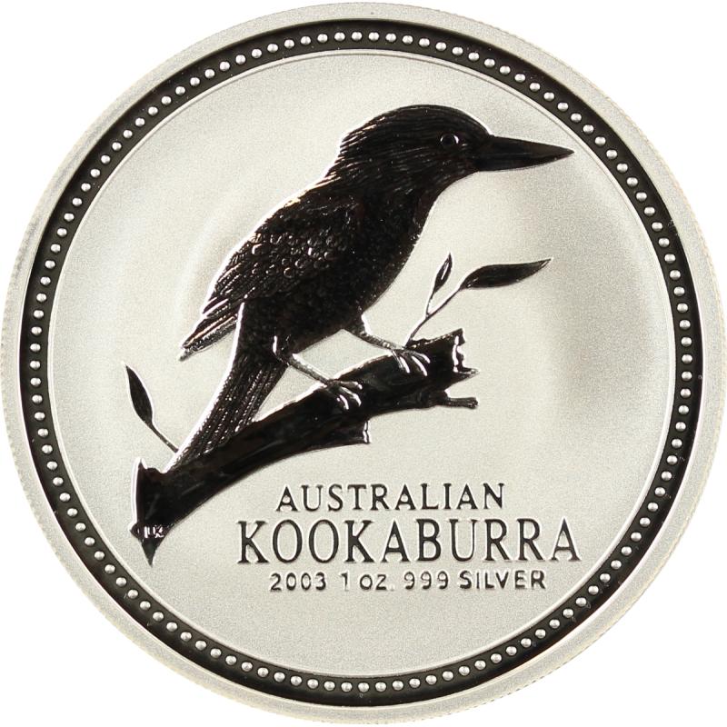 1 kilogram stříbrná mince Austrálie Kookaburra 2003