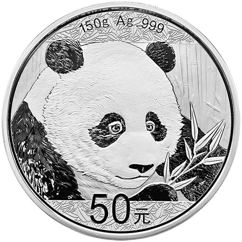 150 gramů stříbrná mince China Panda 2018 proof