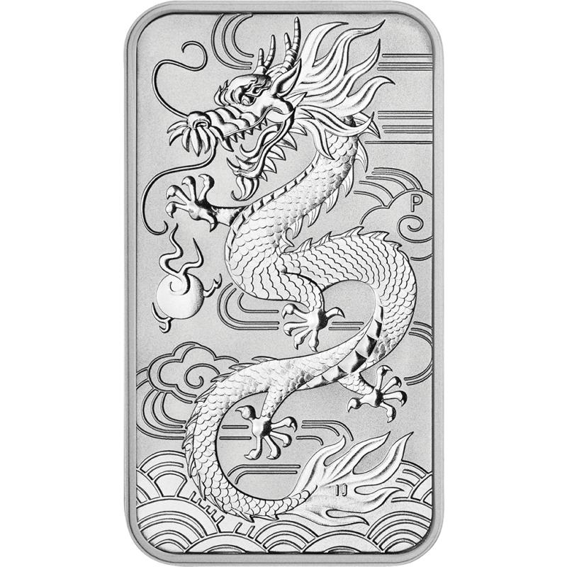 1 unce stříbrná mince Perth Mint Rectangular Dragon 2018