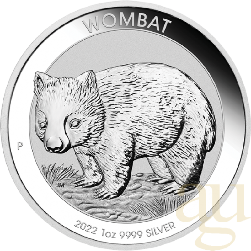 1 Unze Silbermünze Australien Wombat 2022