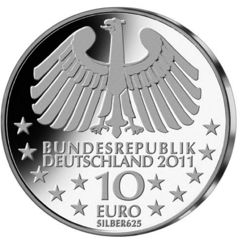 10 Euro stříbrný pamětní mince ab 2011 mit 10 gramů Feinstříbrný