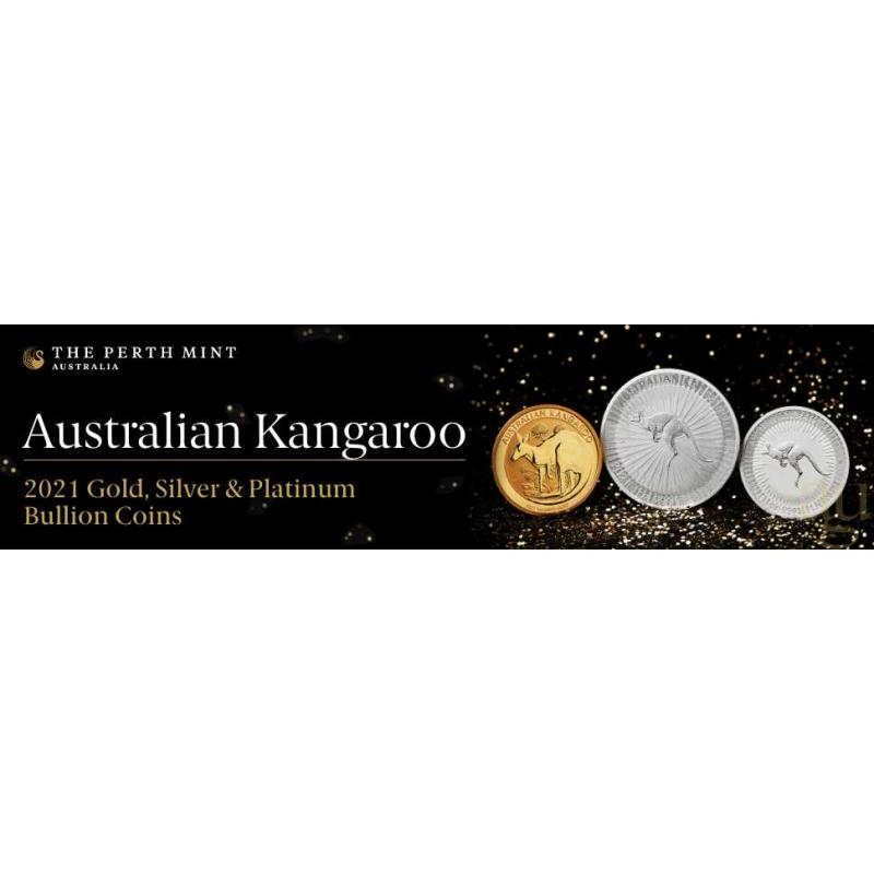 1/10 uncí zlatá mince Austrálie klokan 2021
