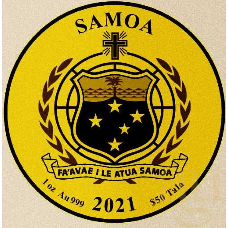 1 unce zlatá mince Samoa Aztekenkalender 2021