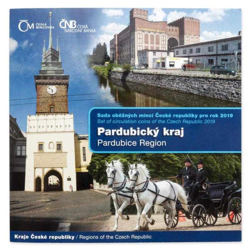 Sada oběžných mincí 2019 Pardubický kraj stand