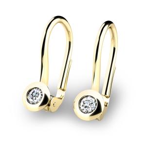 Náušnice  AU 585/1000 1,35 gr diamanty 0,090 ct G/Si G1082404
