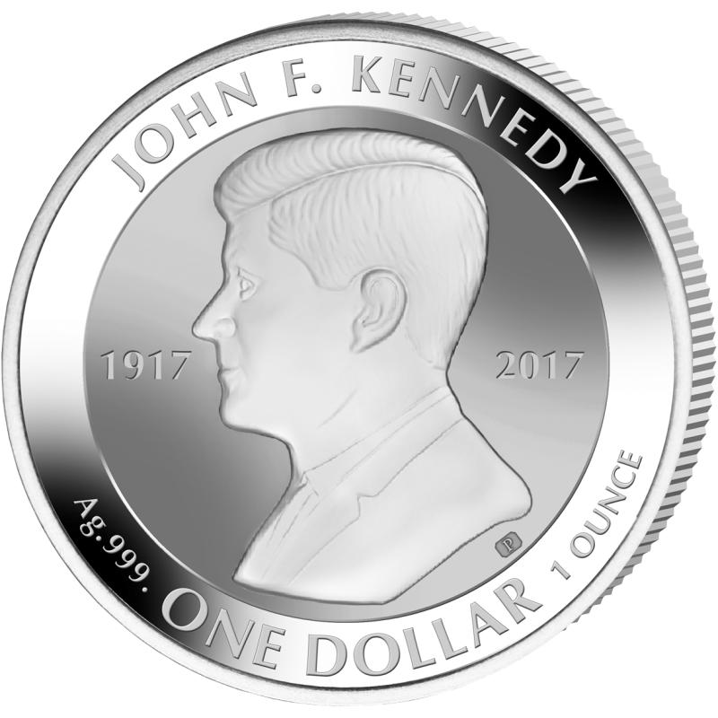 1 unce stříbrná mince John F. Kennedy 2017 - Reverse Proof