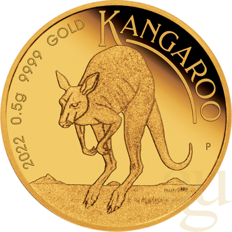 0,5 Gramm Goldmünze Australien Mini Känguru 2022