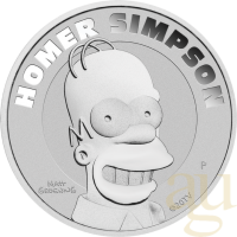 1 Unze Silbermünze Tuvalu The Simpsons - Homer Simpson 2022