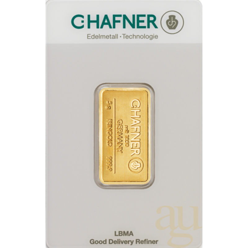 5 Gramm Goldbarren C. Hafner