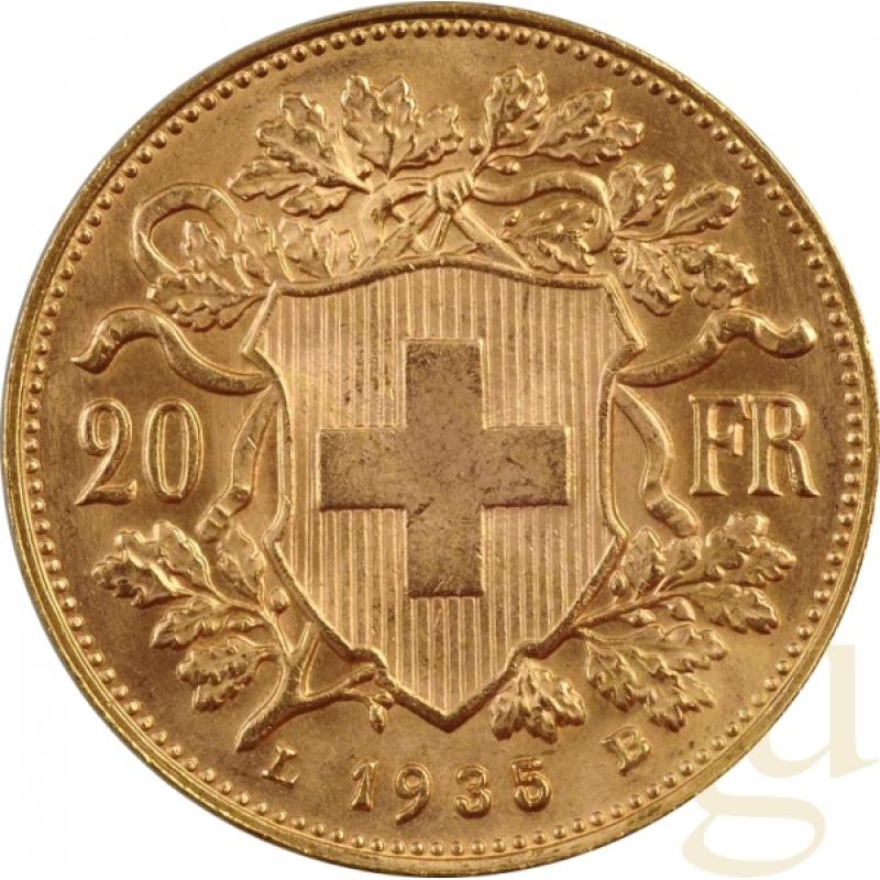 20 schweizer Franken Goldmünze Vreneli 1904