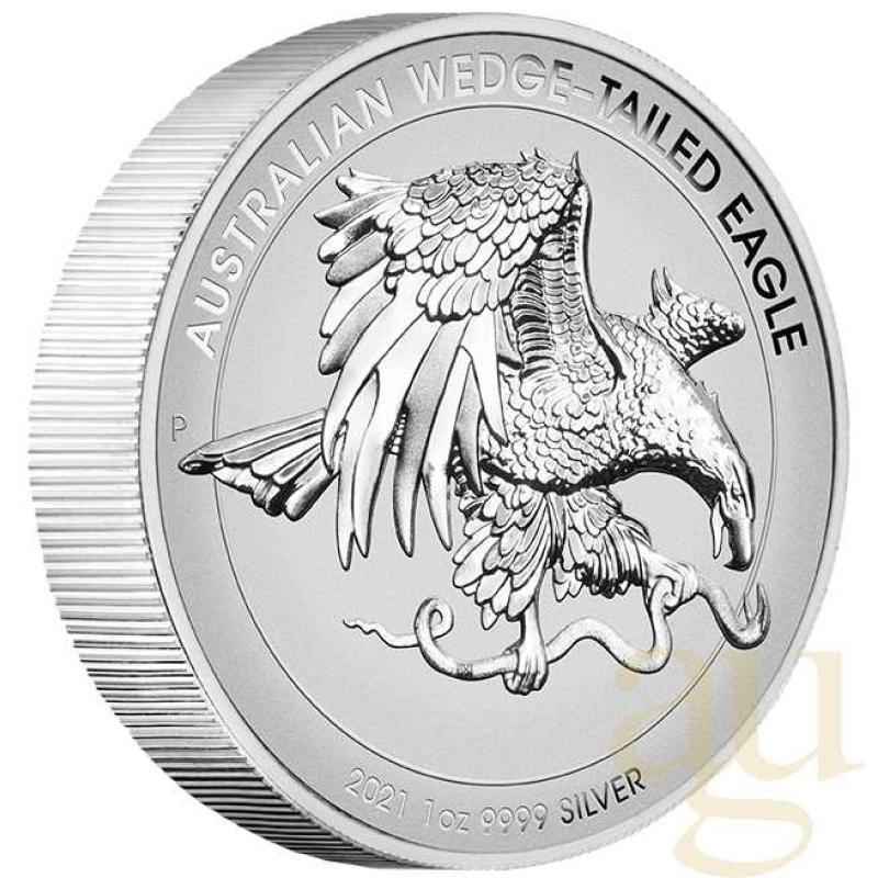 1 unce stříbrná mince Austrálie Wedge Tailed Eagle 2021 - leštěná deska - High Relief