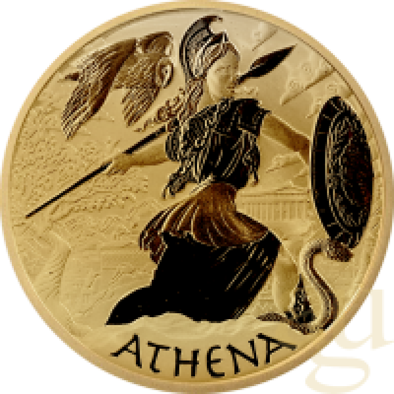 1 Unze Goldmünze Tuvalu - Gods of Olympus - Athena 2022