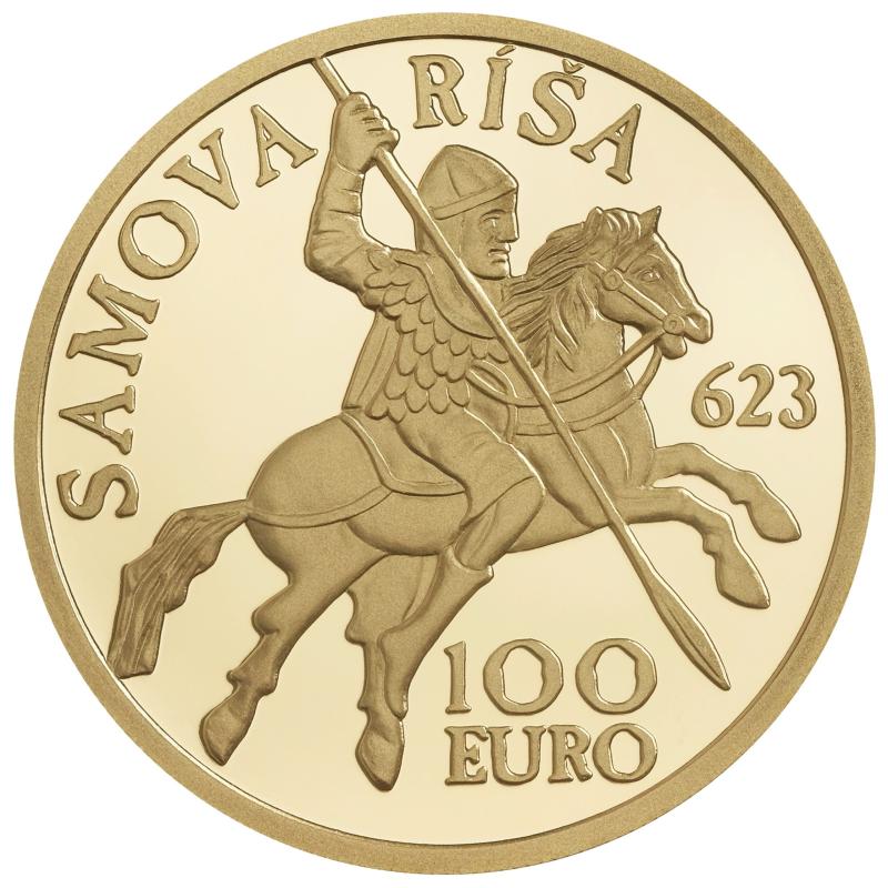 2023-ZPM 100 eur Vznik Samovej ríše 1400.výročie PROOF 10672