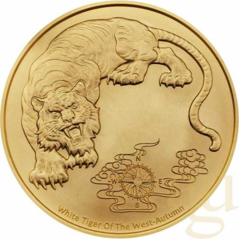 1 Unze Goldmünze Samoa Four Guardians - White Tiger 2023