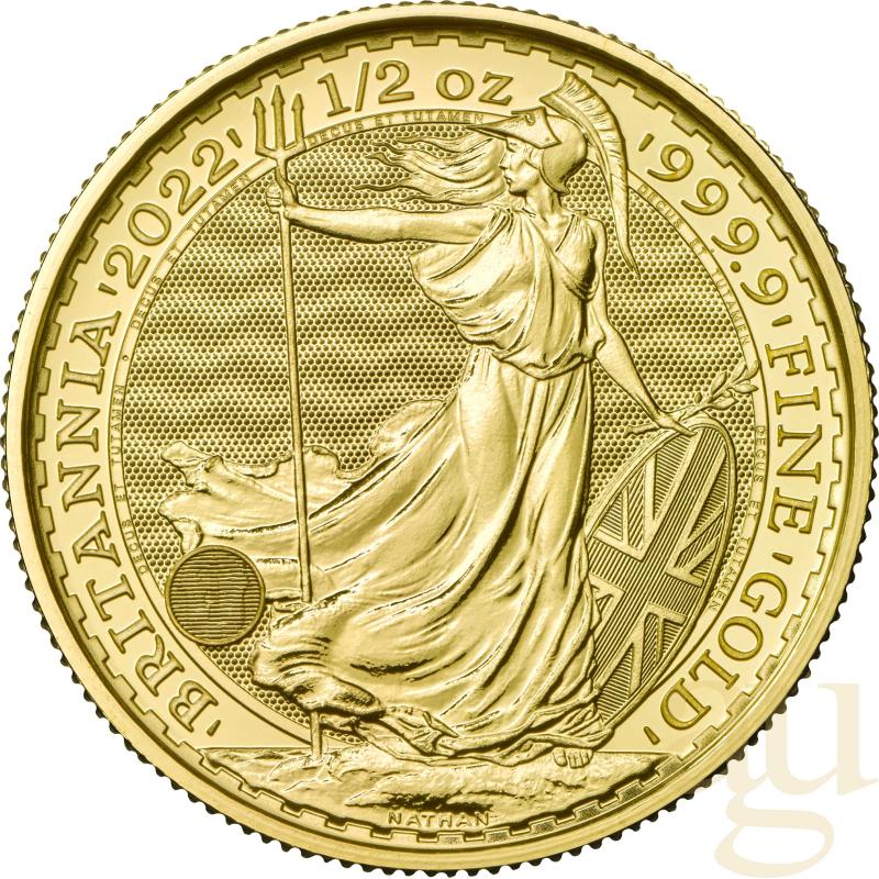 1/2 unce zlatá mince Britannia 2022