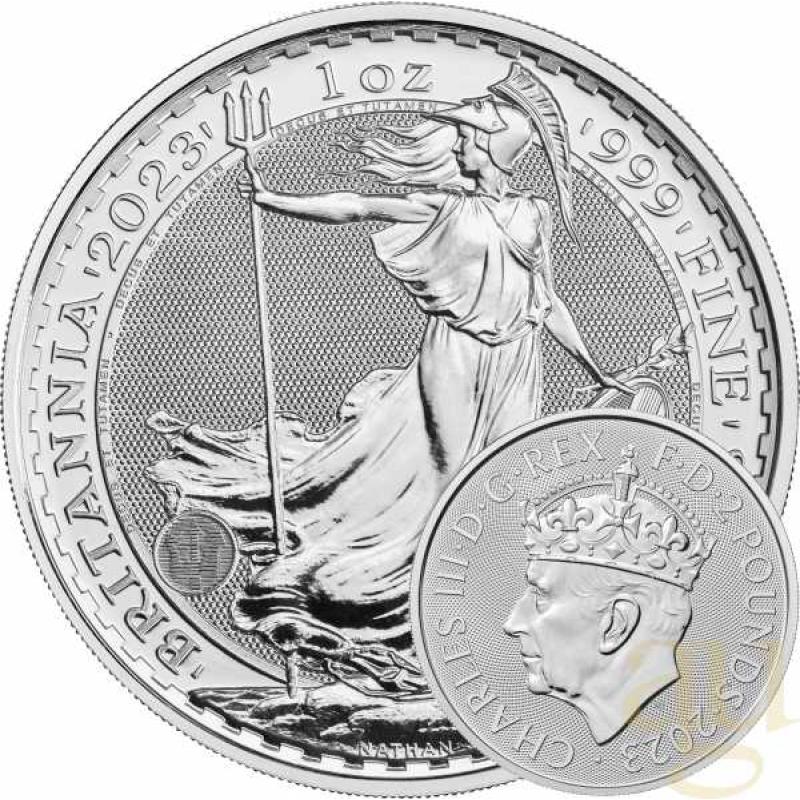1 Unze Silbermünze Britannia 2023 - Coronation