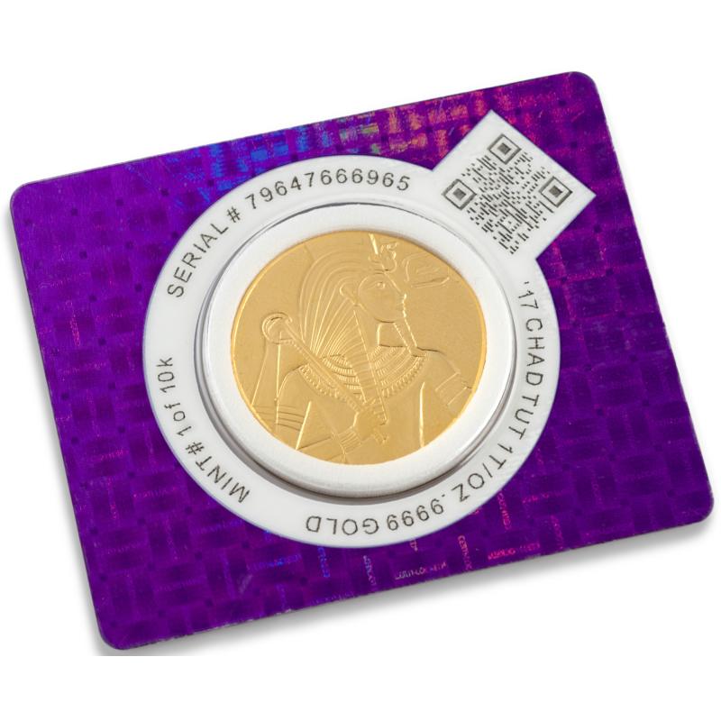 1 unce zlatá mince Čadská republika King Tut 2017