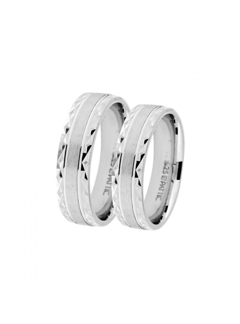 Stříbrný snubní prsten PATTIC AF0741