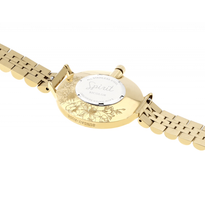 Dámské náramkové hodinky JVD SUNDAY ROSE Spirit GOLD SUN-S13
