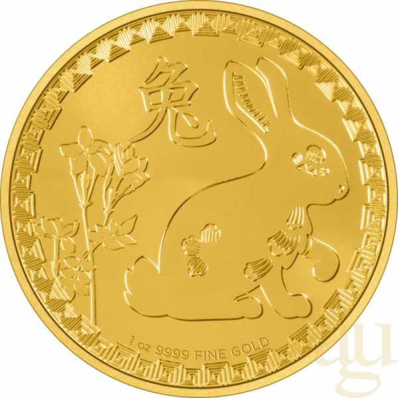 1 Unze Goldmünze Niue Lunar Hase 2023