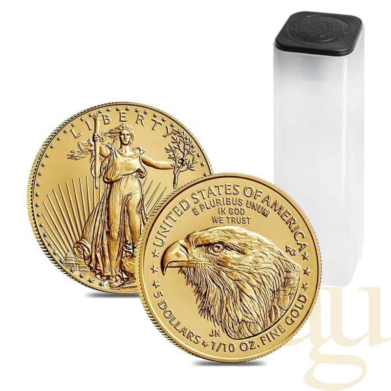 1/10 uncí zlatá mince americký orel 2022