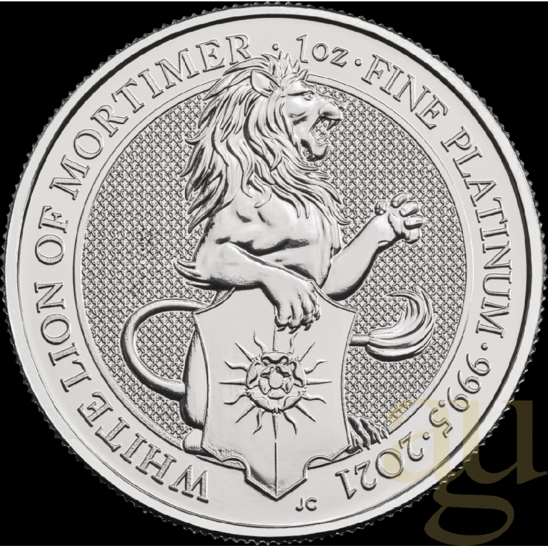 1 unce platinová mince Queens Beasts White Lion 2021