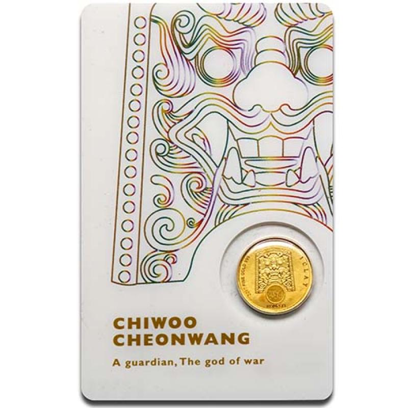 1/10 uncí zlatá mince Südkorea Chiwoo Cheonwang 2017 - Sonderpreis (rote Flecken)