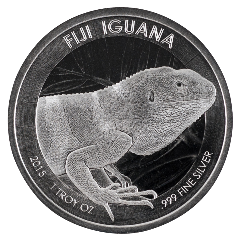 1 unce stříbrná mince Fiji Iguana 2015