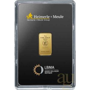 5 Gramm Goldbarren Heimerle + Meule