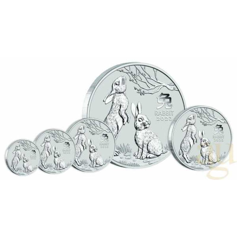1/2 Unze Silbermünze Australien Lunar III Hase 2023