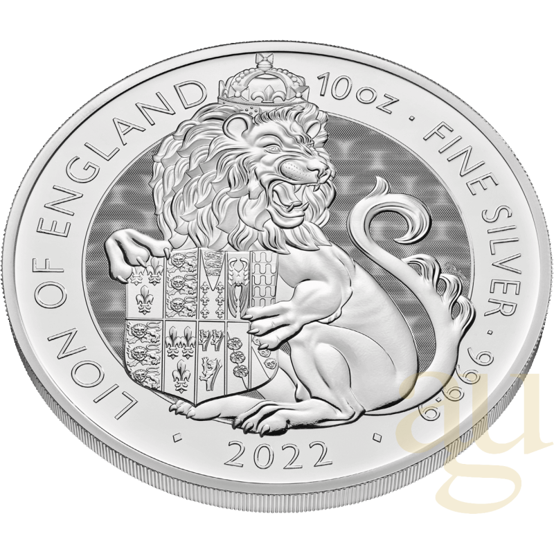 2022 Tudor Beasts Lion 10oz stříbrná mince