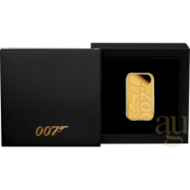 1 Unze Goldmünze Tuvalu Rectangular James Bond 60 Years Anniversary 2022