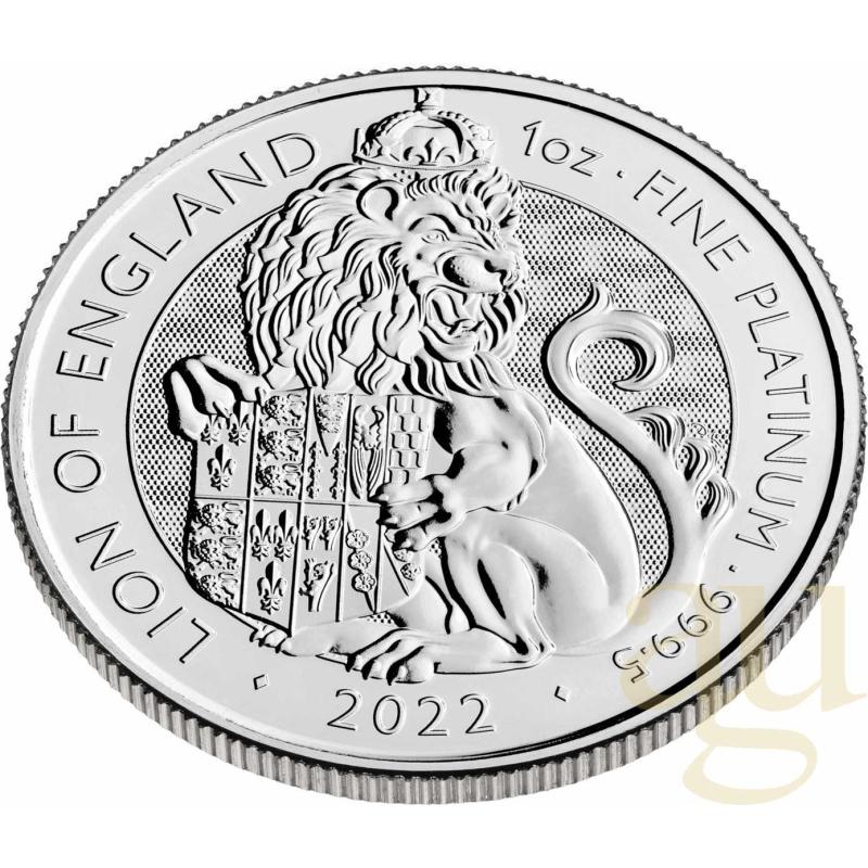 2022 Tudor Beasts Lion 1 oz platinová mince