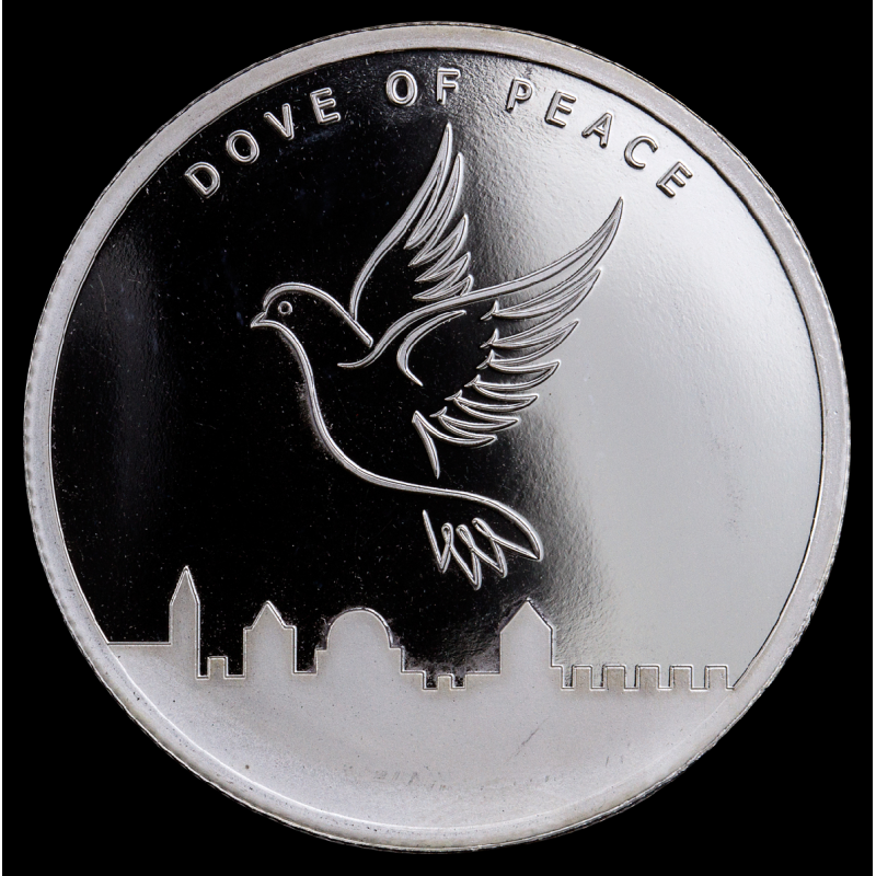 1 unce stříbrný Israel - Jerusalem Dove of Peace 2017 Round