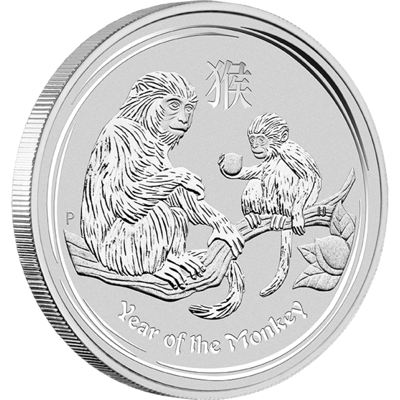 1/2 unce stříbrná mince Austrálie Lunar II opice 2016
