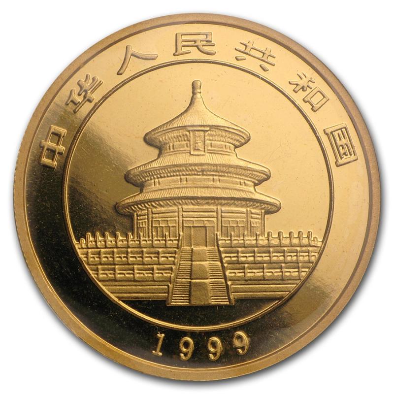 1/20 unce zlatá mince China Panda 1999