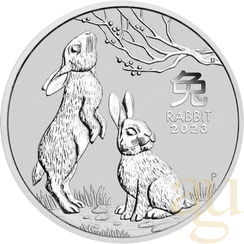 1 Kilogramm Silbermünze Australien Lunar III Hase 2023