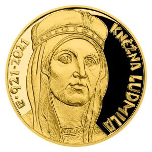 ZLATÁ MINCA 10000 KČ KNEŽNA ĽUDMILA (1100.VÝROČIE ÚMRTÍ) 1 OZ 2021 PROOF