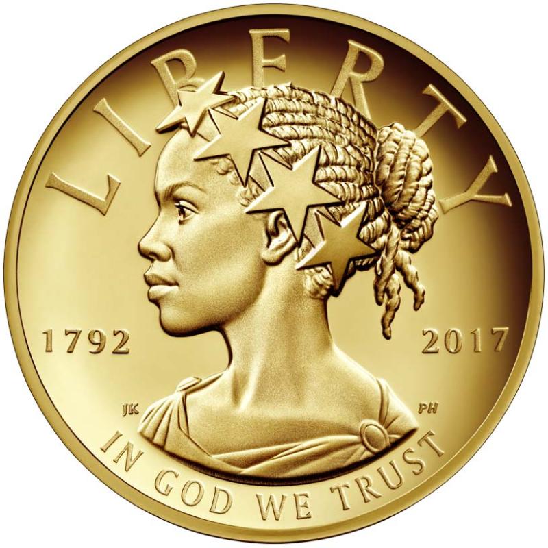 1 unce zlatá mince American Liberty 225th Anniversary 2017 - leštěná deska - High Relief