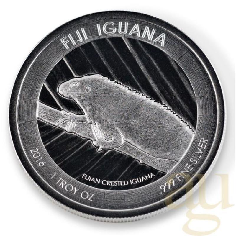 1 Unze Silbermünze Fiji Iguana 2016