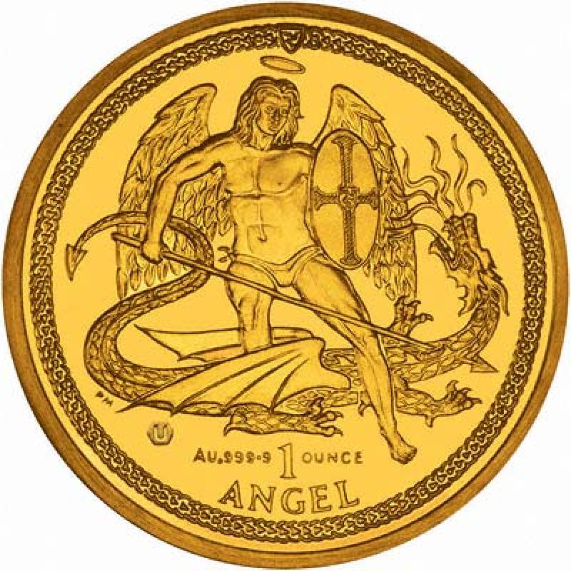 1 unce zlatá mince Isle of Man Crown Angel