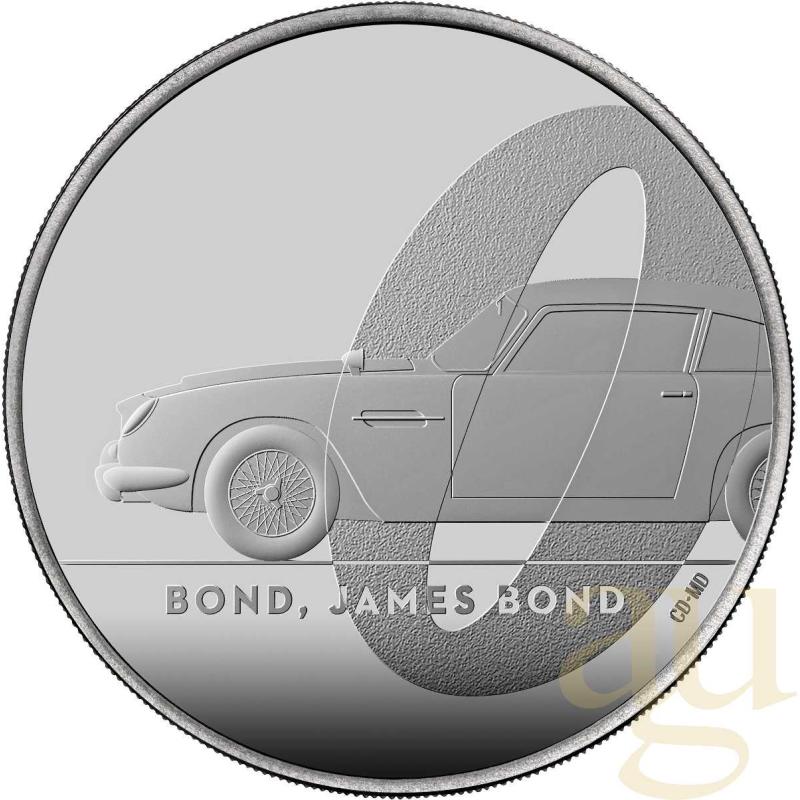 2 unce stříbrná mince Großbritannien James Bond 007 DB5 - 2020 leštěná deska