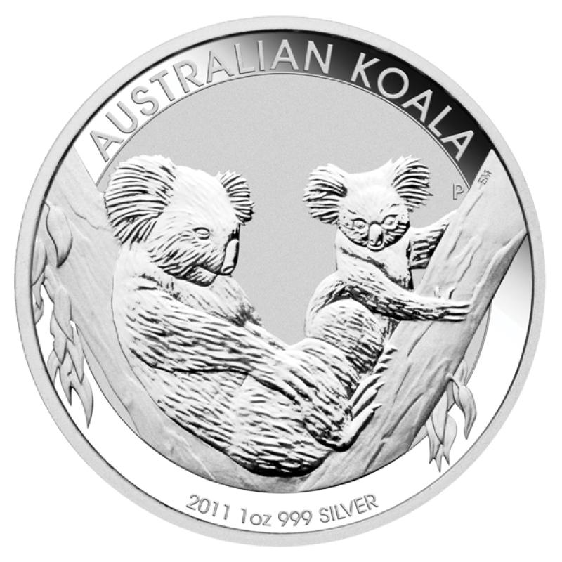 1 unce stříbrná mince Austrálie Koala 2011