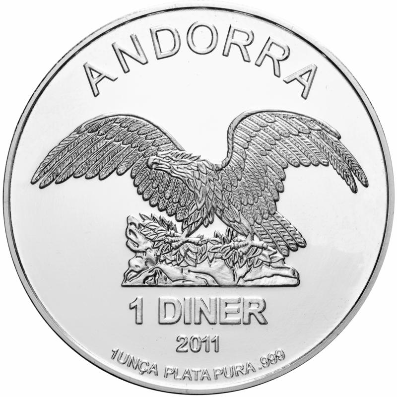 1/4 unce stříbrná mince Andorra Eagle